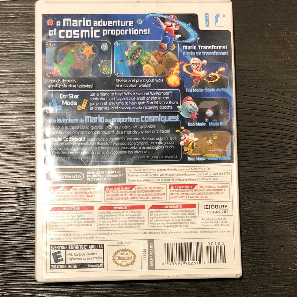 Nintendo Super Mario Galaxy Wii